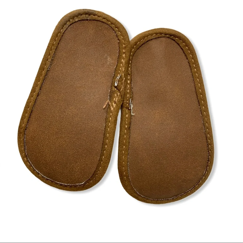 Faux suede shearling baby booties‎ 0-3 month